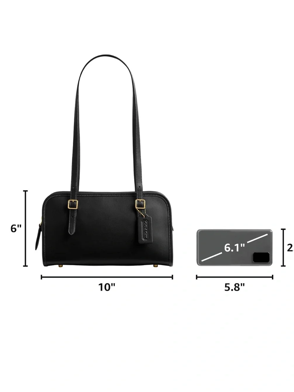 COACH Swing Zip Bag - Black